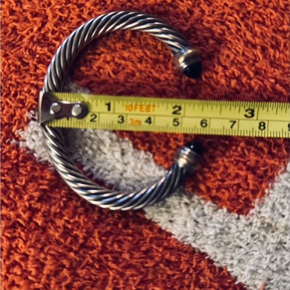 David Yurman cable knit bracelet w/black onyx - Picture 9 of 13